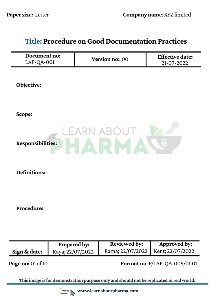 Good documentation Practices - Definition, Principle, Preparation, and ...